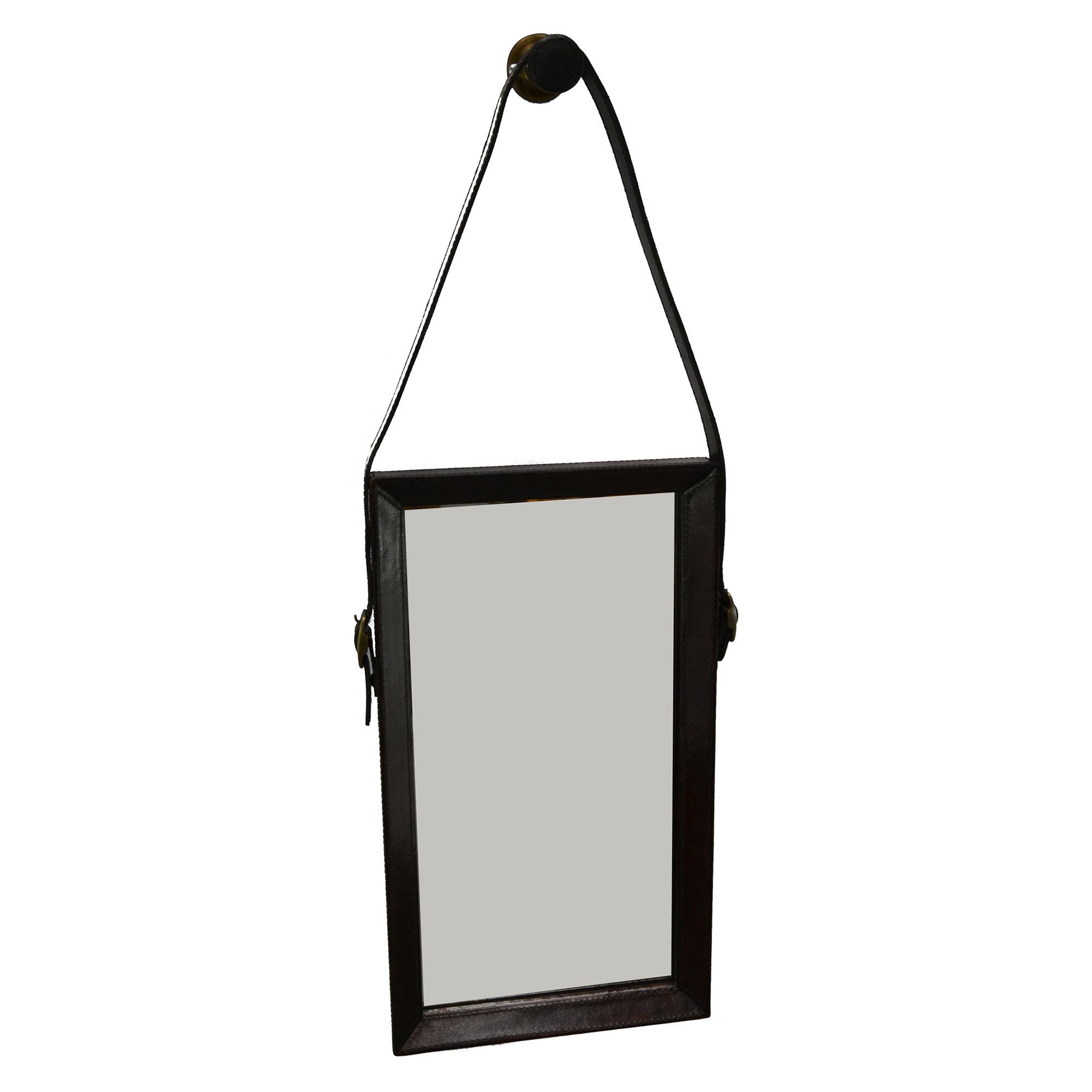 Refined Reflection: Rectangle Leather Mirror (Available in 3 Colors)