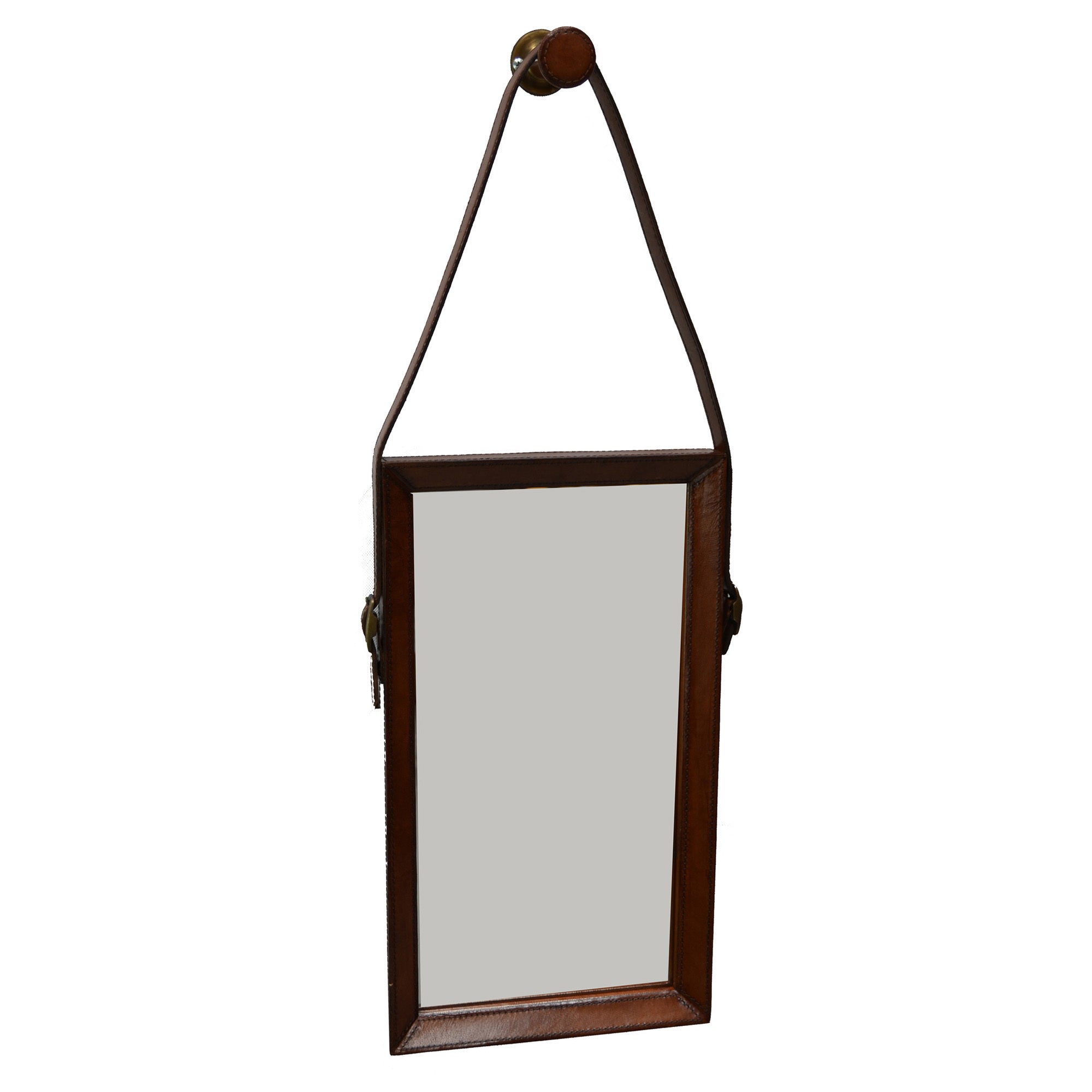 Refined Reflection: Rectangle Leather Mirror (Available in 3 Colors)