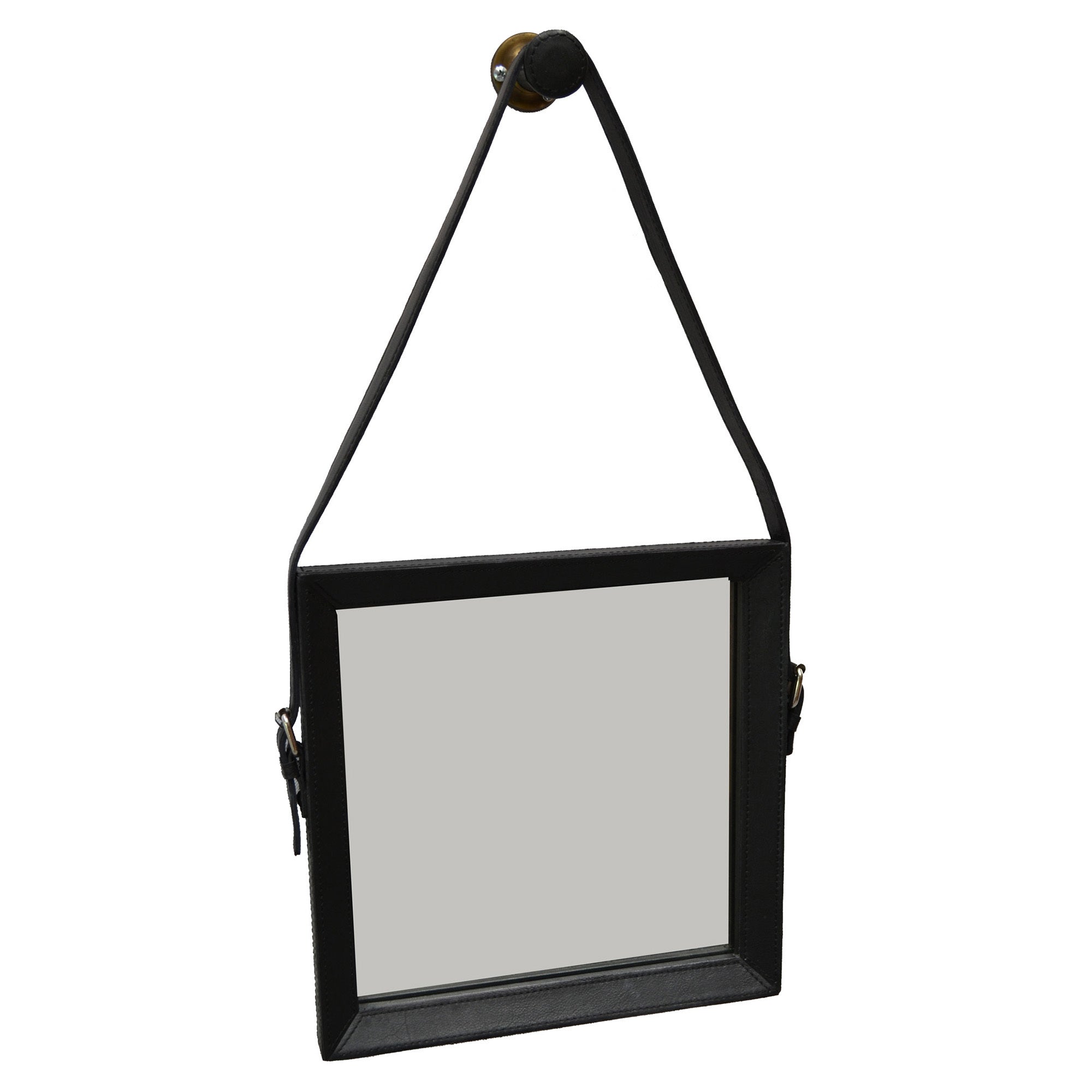 Refined Reflection: Square Leather Mirror (Available in 3 Colors)