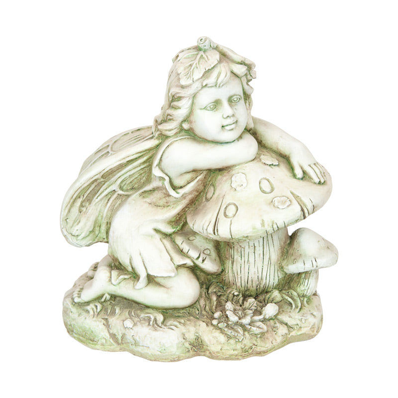 Resting Mushroom Fairy Statue