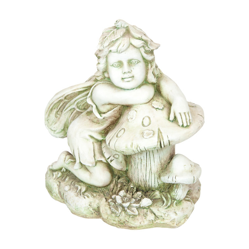 Resting Mushroom Fairy Statue