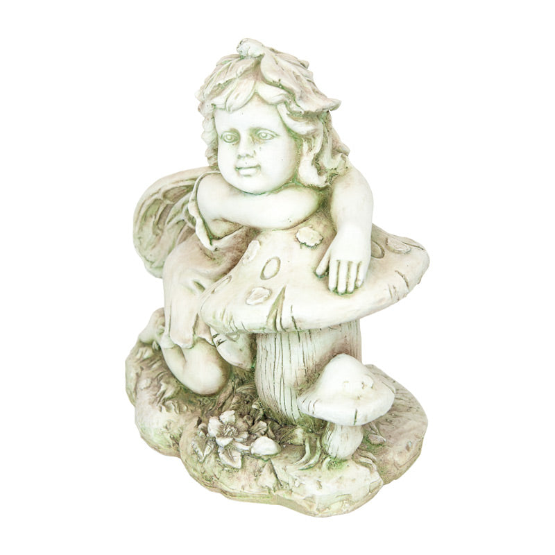 Resting Mushroom Fairy Statue