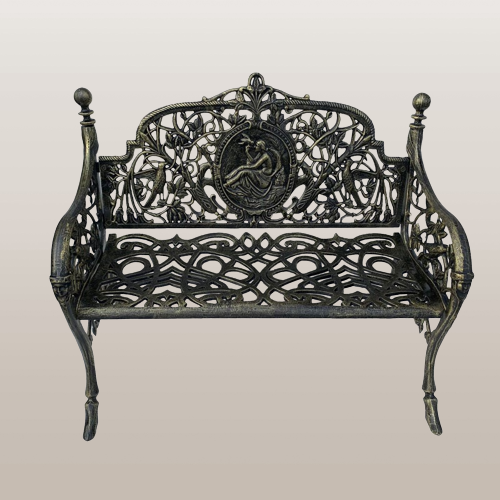 2 Seater Romantic Cast Iron Garden Bench (Available In 2 Colors)