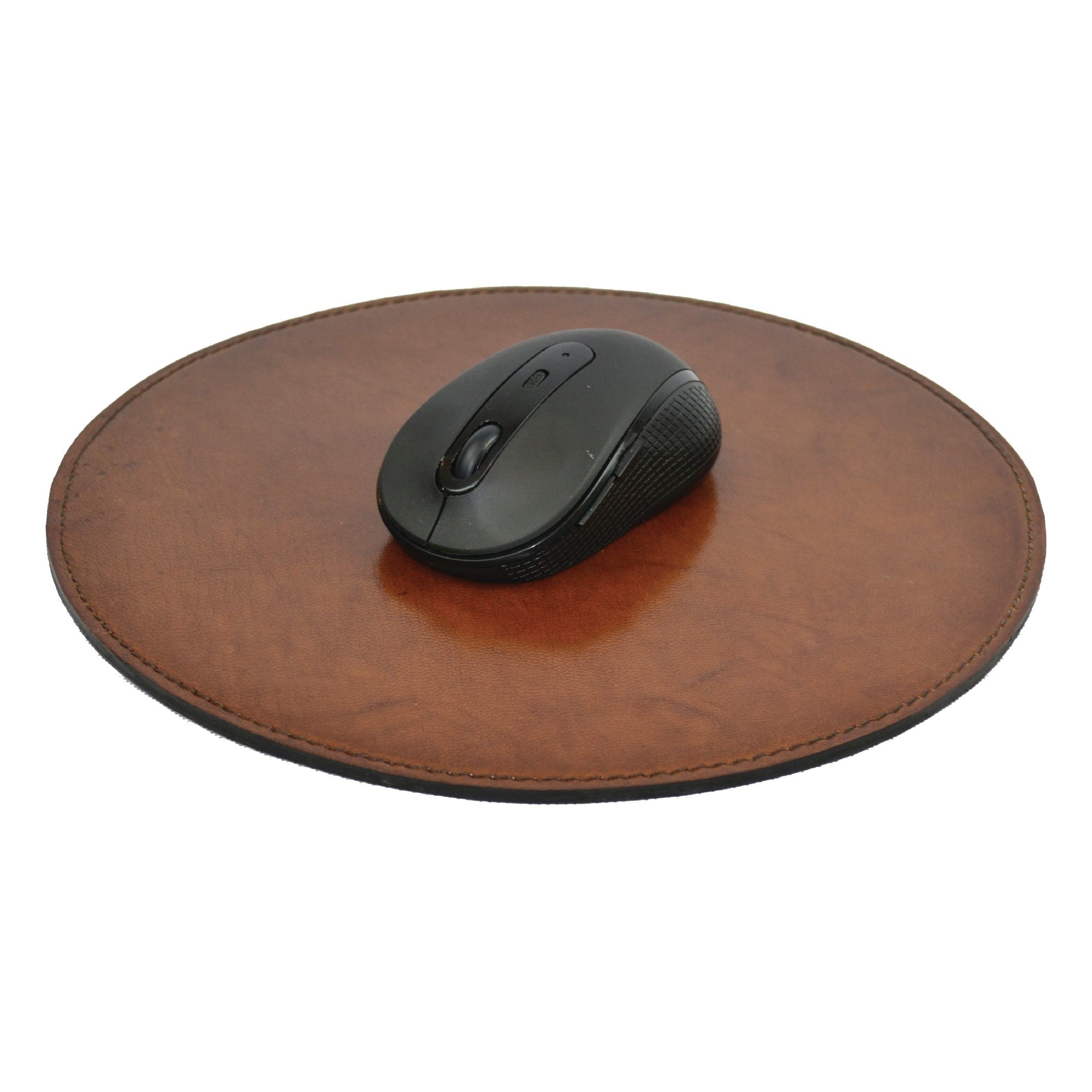 Round Leather Mouse Pad (Available In 2 Colors)