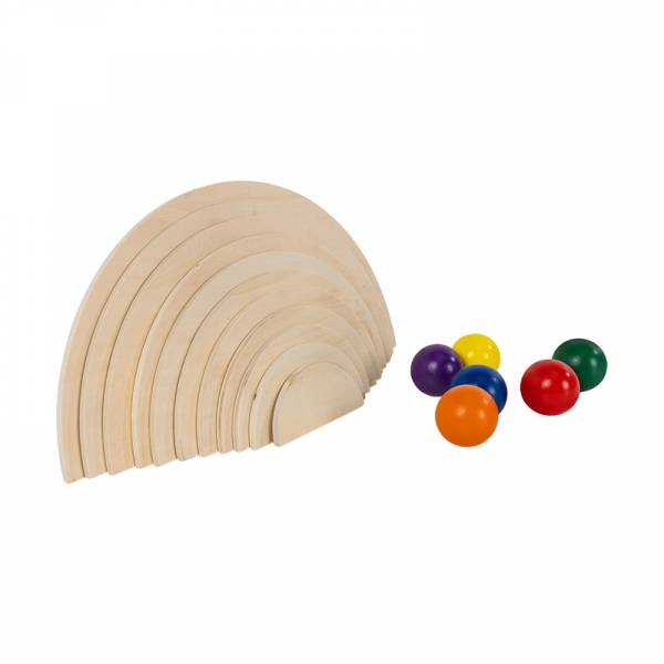 Children's Wooden Semi Circles and Balls Game