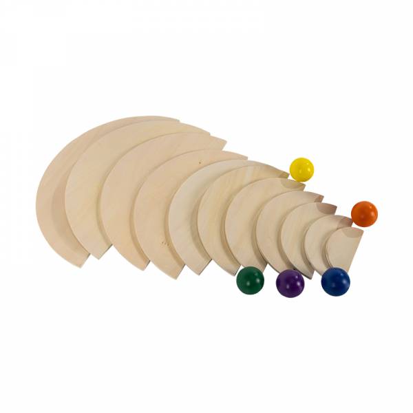 Children's Wooden Semi Circles and Balls Game