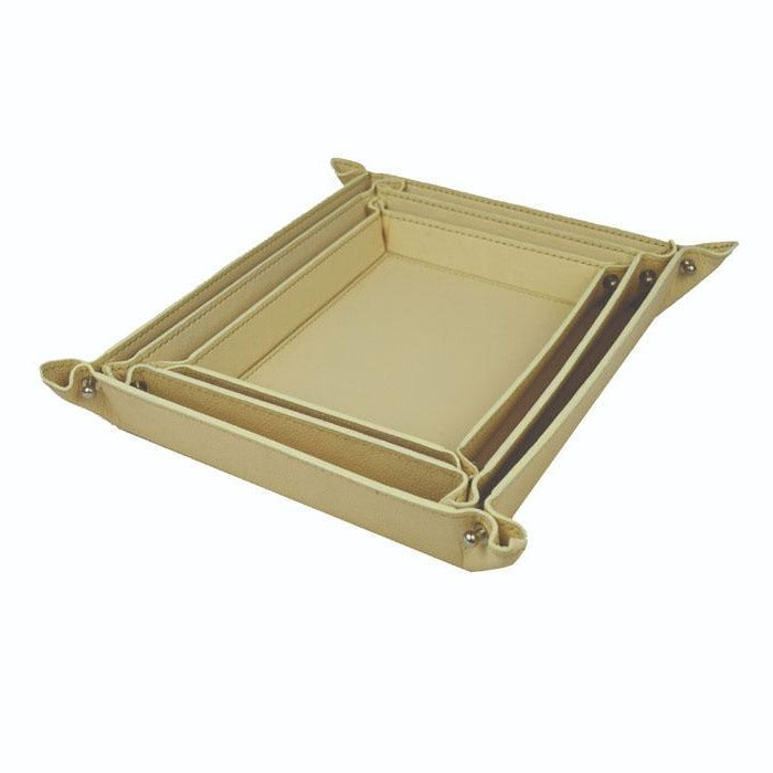 Set of 3 Rectangular Nesting Leather Trinket Trays (Available in 5 Colors)