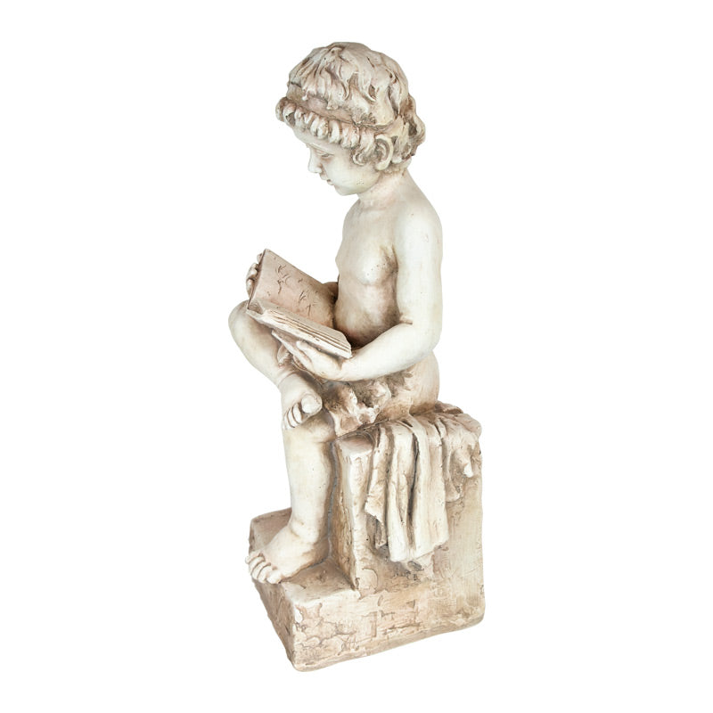 Sitting Boy Reading Statue
