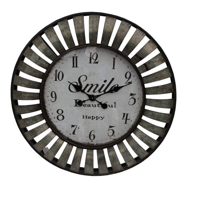 Smile Round Outdoor Wall Clock 82cms