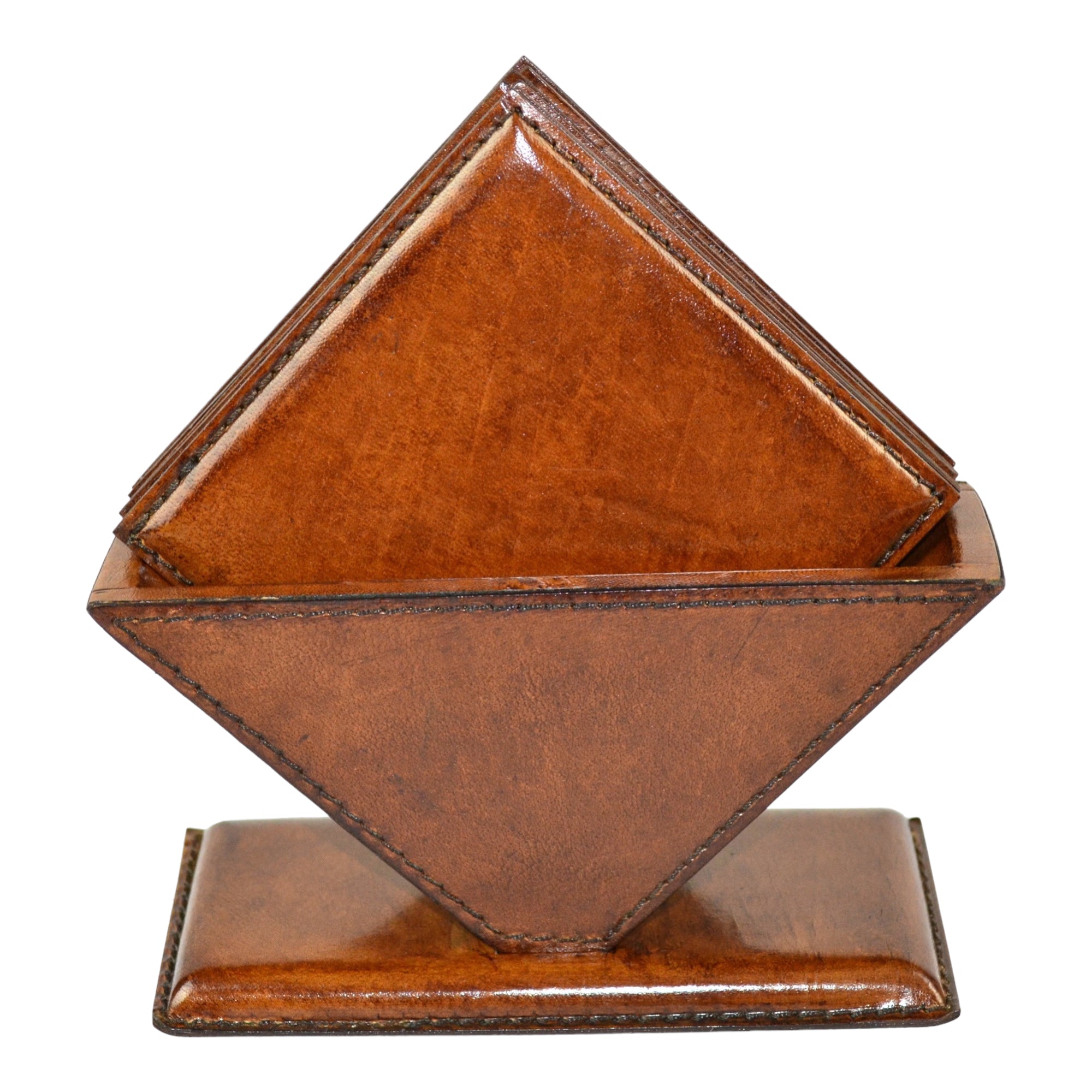 Square Leather Coasters Set of 6 (Available in 3 Colors)