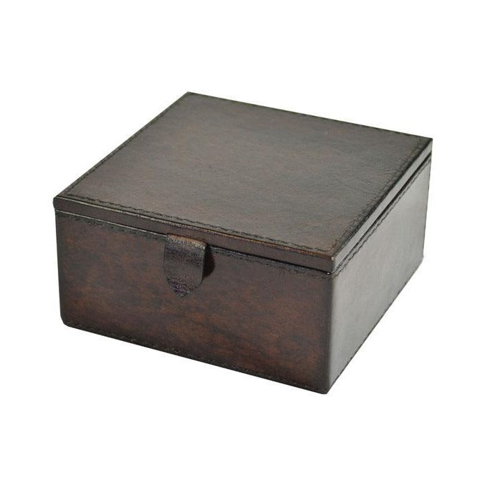 Square Leather Travel Jewelry Box (5 Colors to Choose)