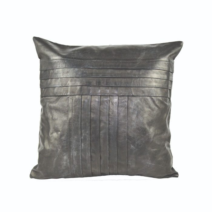 Leather Accent Square Cushion Cover 45cms (Available In 2 Colors)