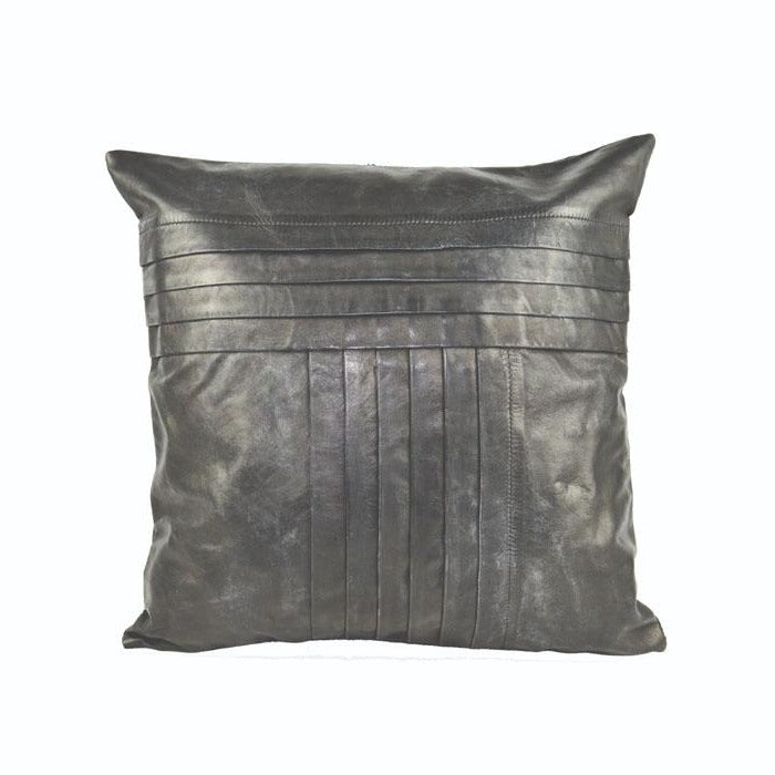 Leather Accent Square Cushion Cover 45cms (Available In 2 Colors)
