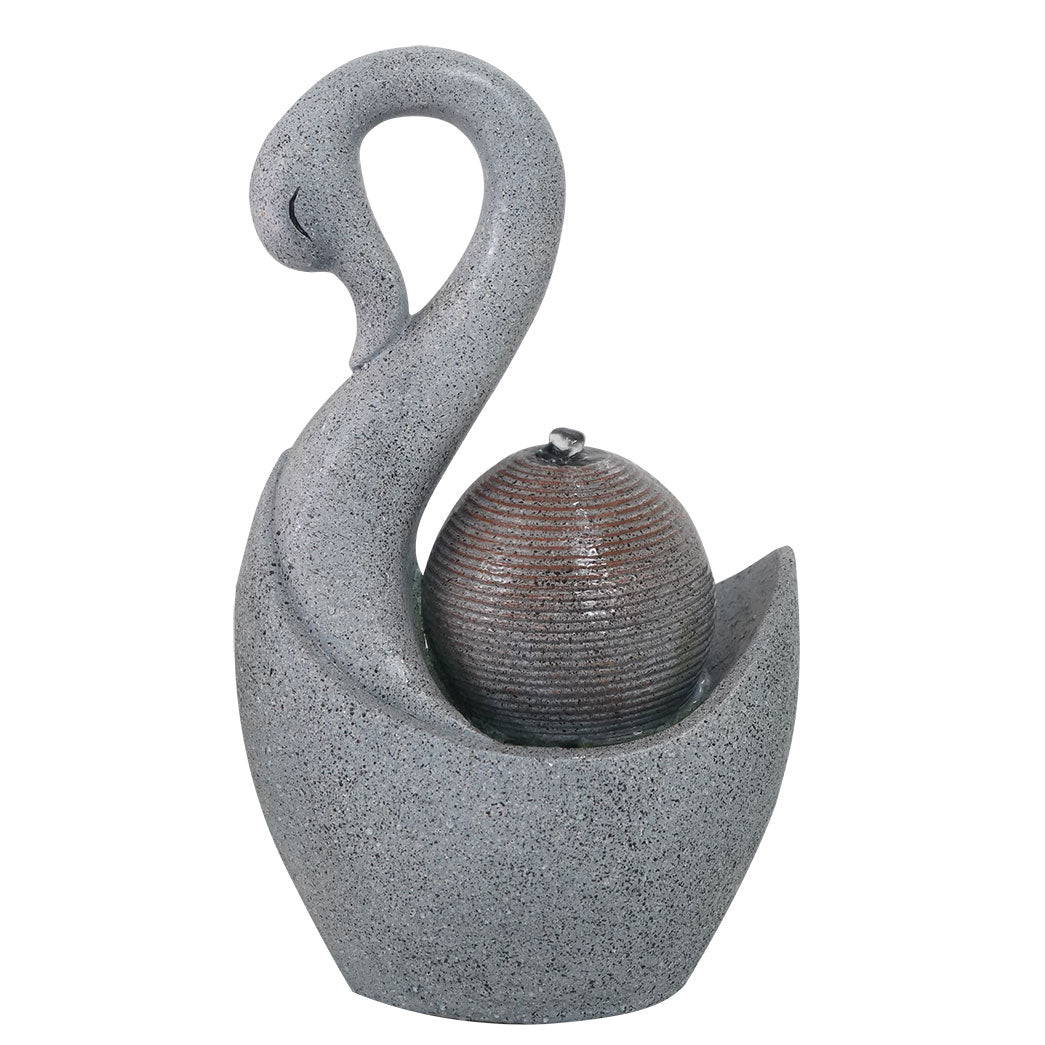 Swan Sphere Patio Water Fountain