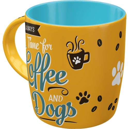 "Time For Coffee And Dogs" Ceramic Coffee Mug