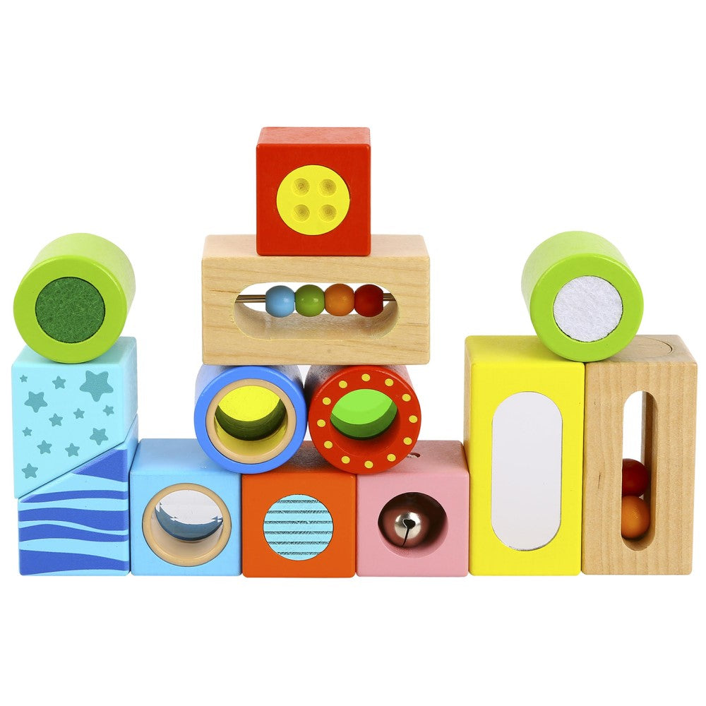 Toddlers Multi-Sensory Wooden Toy Blocks