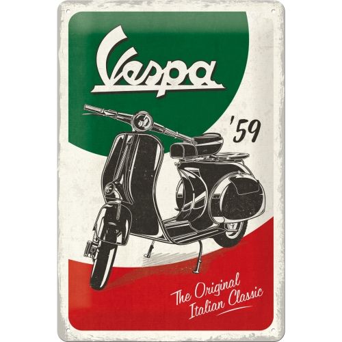 Vespa - The Italian Classic Metal Sign (Available in 2 Sizes)