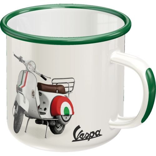 Vespa Italian Legend Enamel Coffee Mug