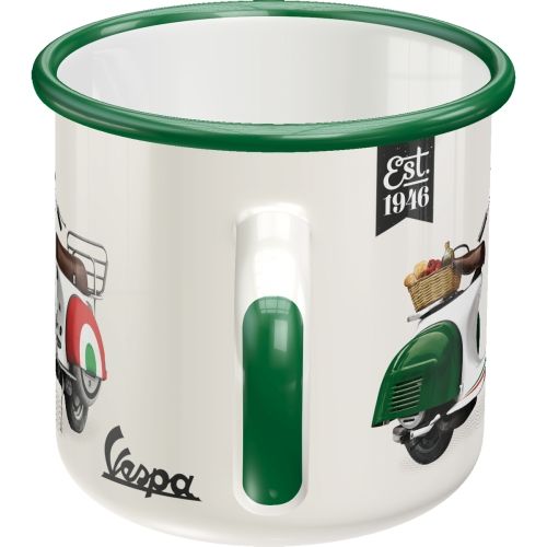 Vespa Italian Legend Enamel Coffee Mug