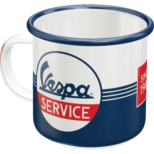 "Vespa Service" Enamel Coffee Mug