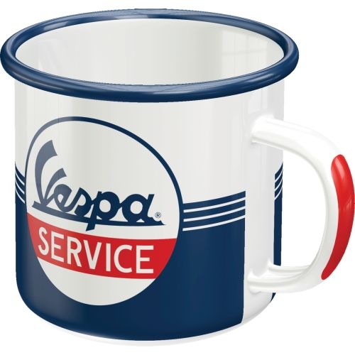 "Vespa Service" Enamel Coffee Mug