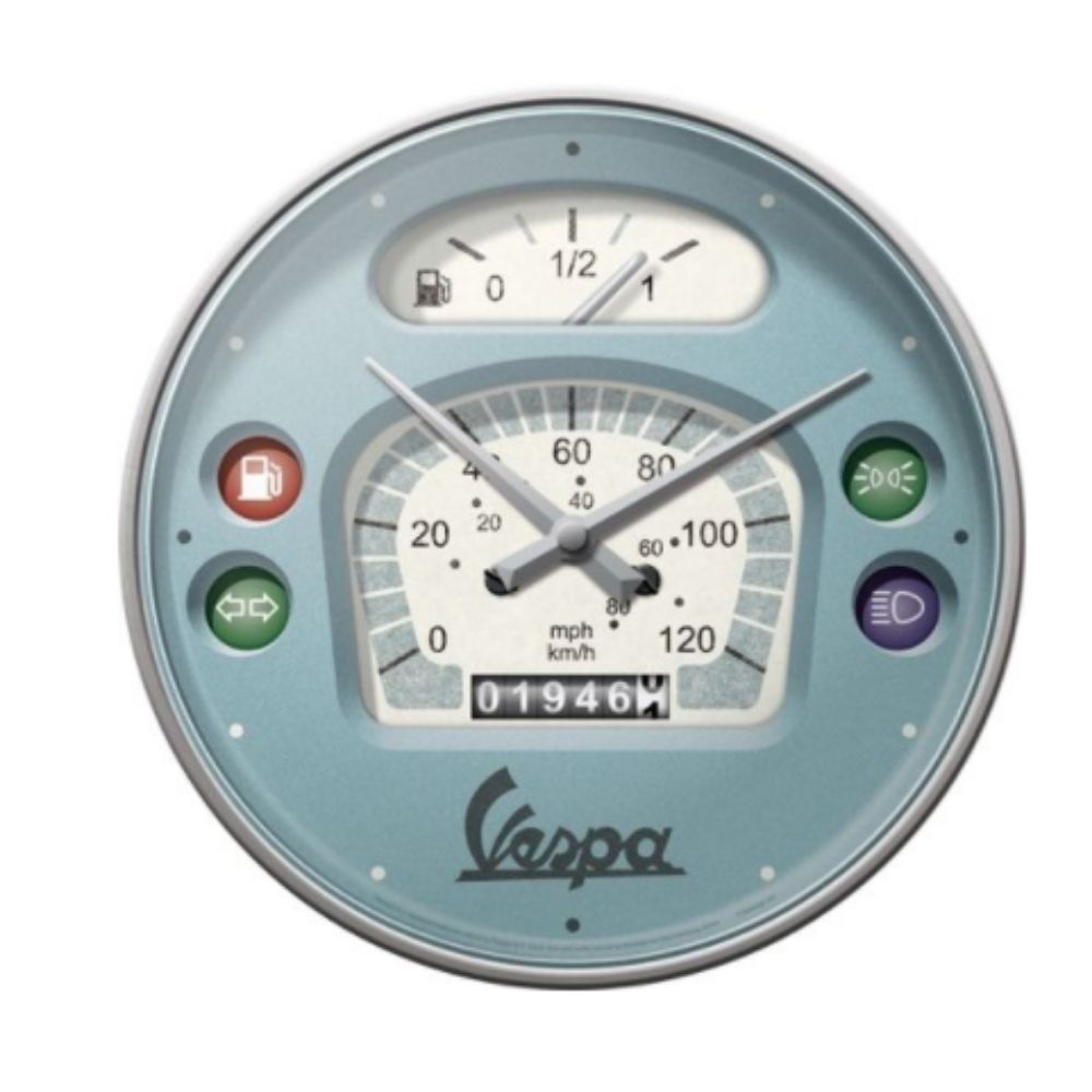 Vespa Speedometer Wall Clock