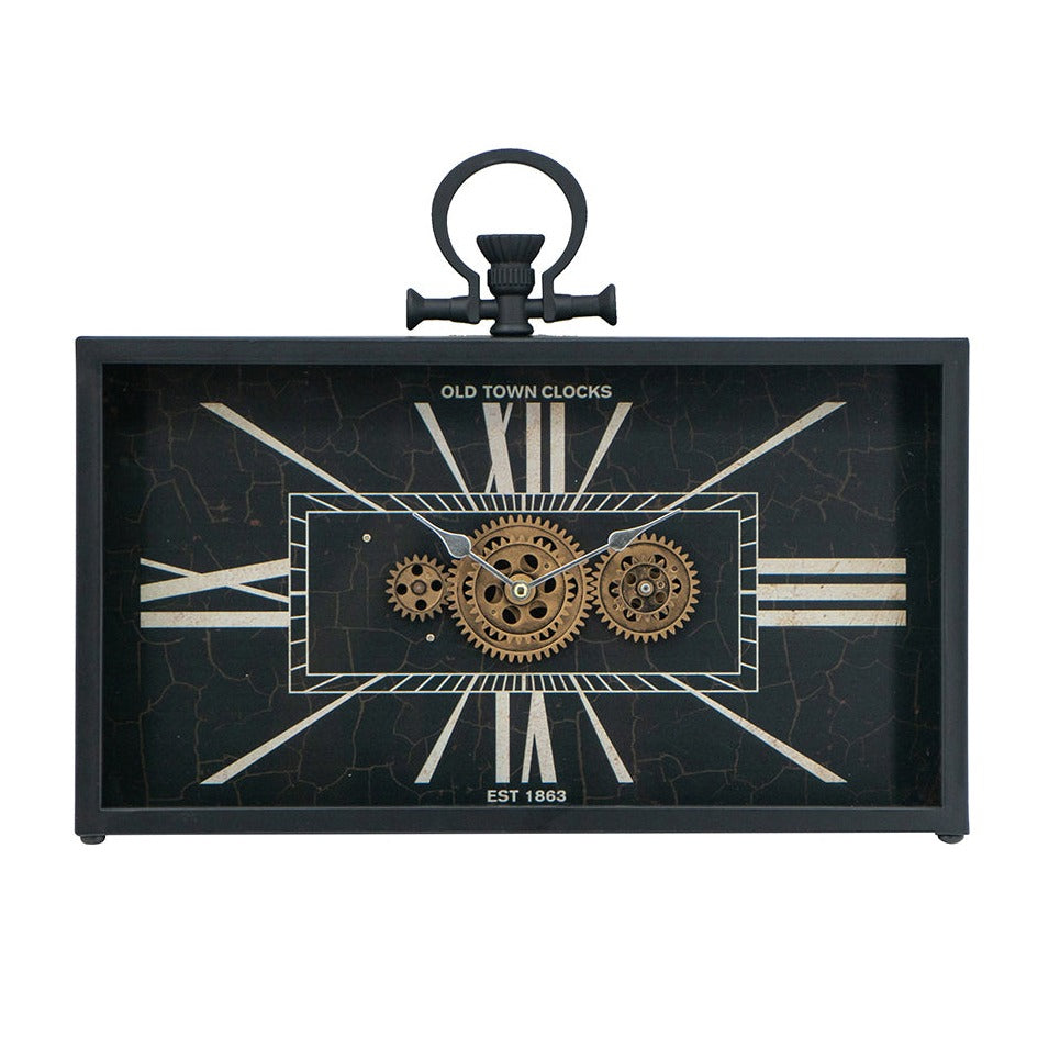 Vintage Mechanical Gear Mantel Clock