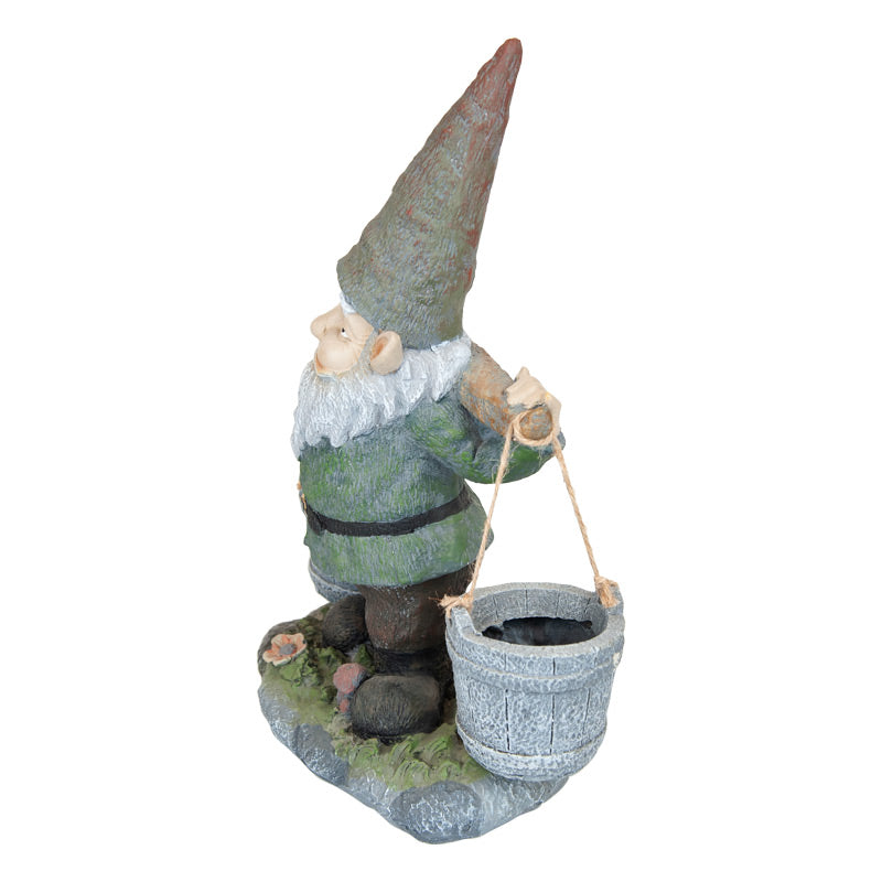 Vivid Water Picking Gnome Planters Statue