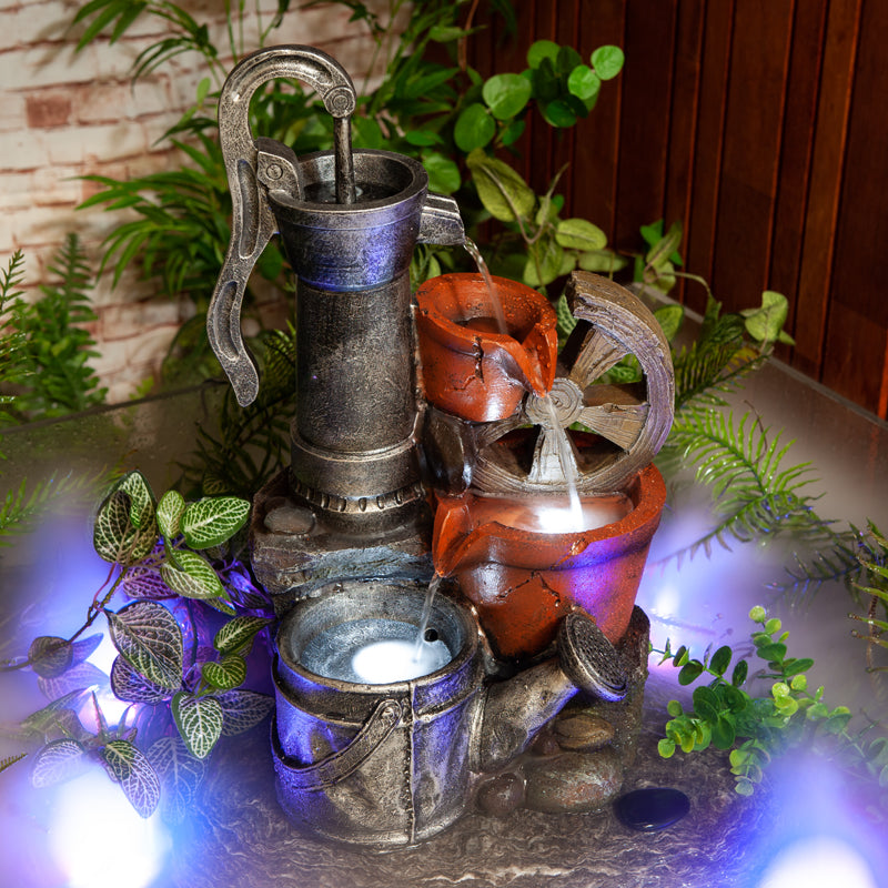 Watering Can Hand Pump Water Fountain