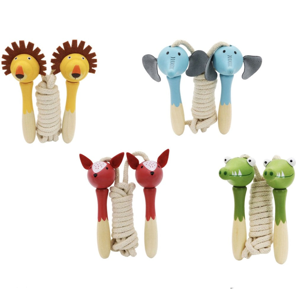 Wooden Skipping Rope Jungle Animal (Sent At Random)