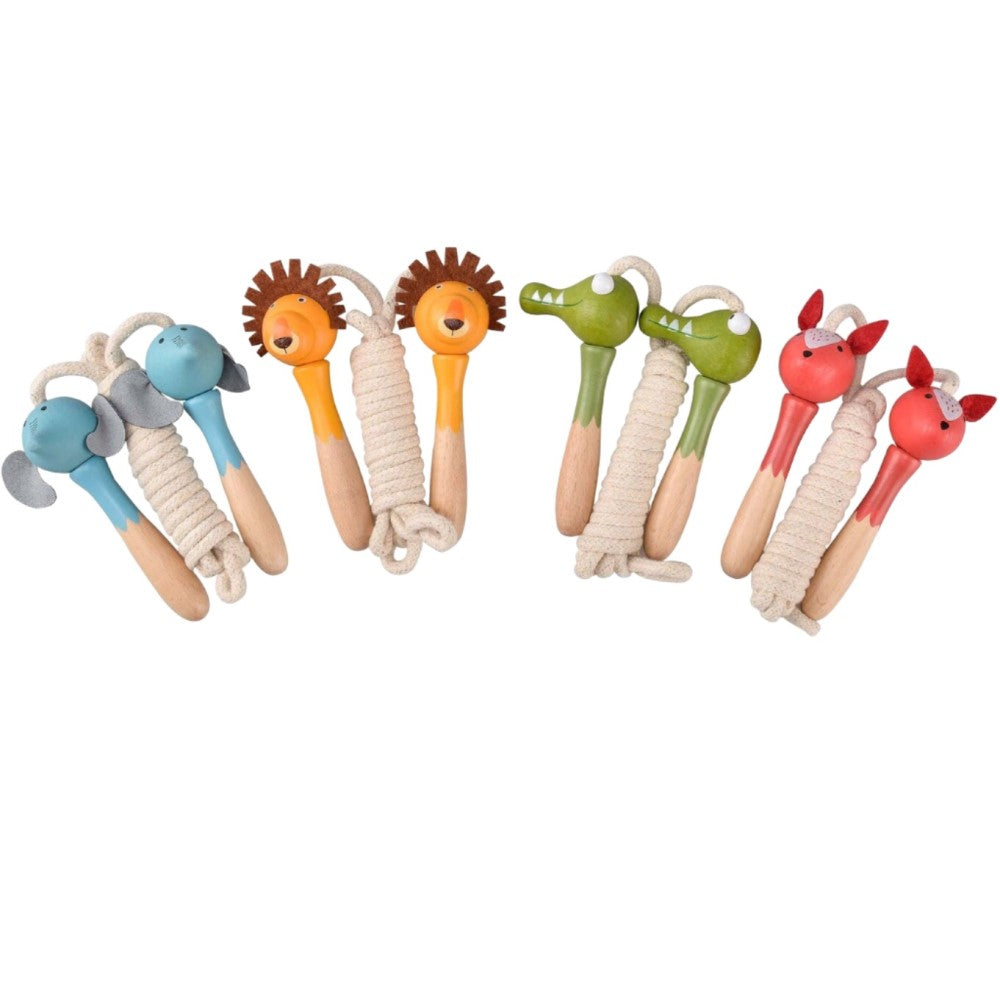 Wooden Skipping Rope Jungle Animal (Sent At Random)