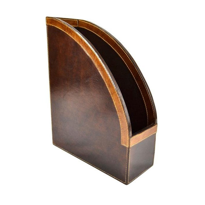 Leather Magazine File Holder (Available in 2 Colors)