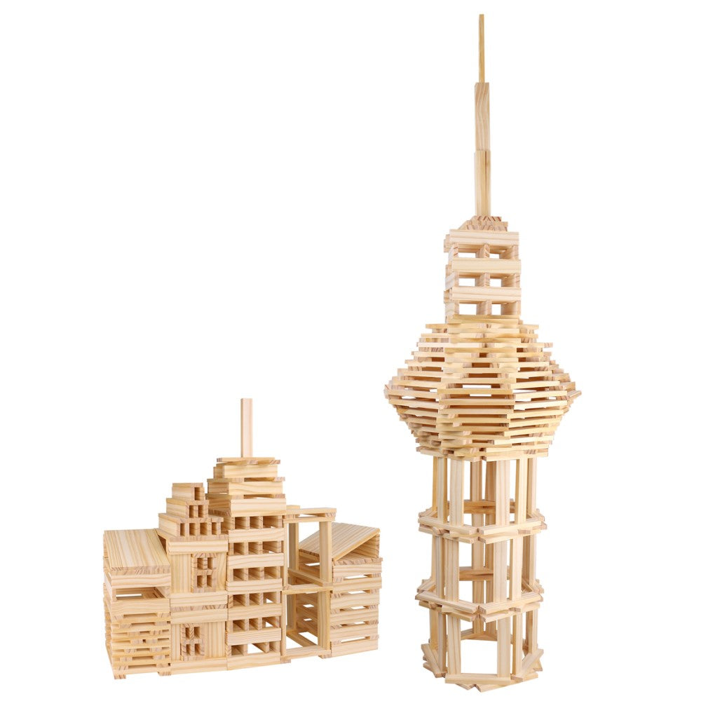 250 Pcs Wooden Block City Construction Set
