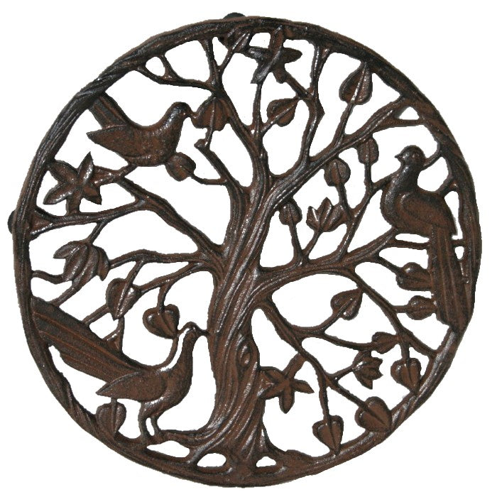 Cast Iron Birds & Peacock Wall Decor Garden Doormat