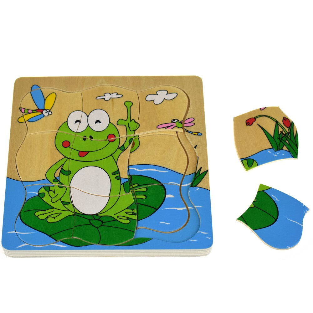 Frog Life Cycle 4-Layer Puzzle Board