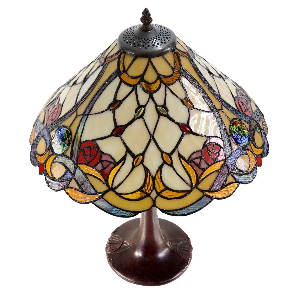 Zander Tiffany Style Table Lamp - Multi