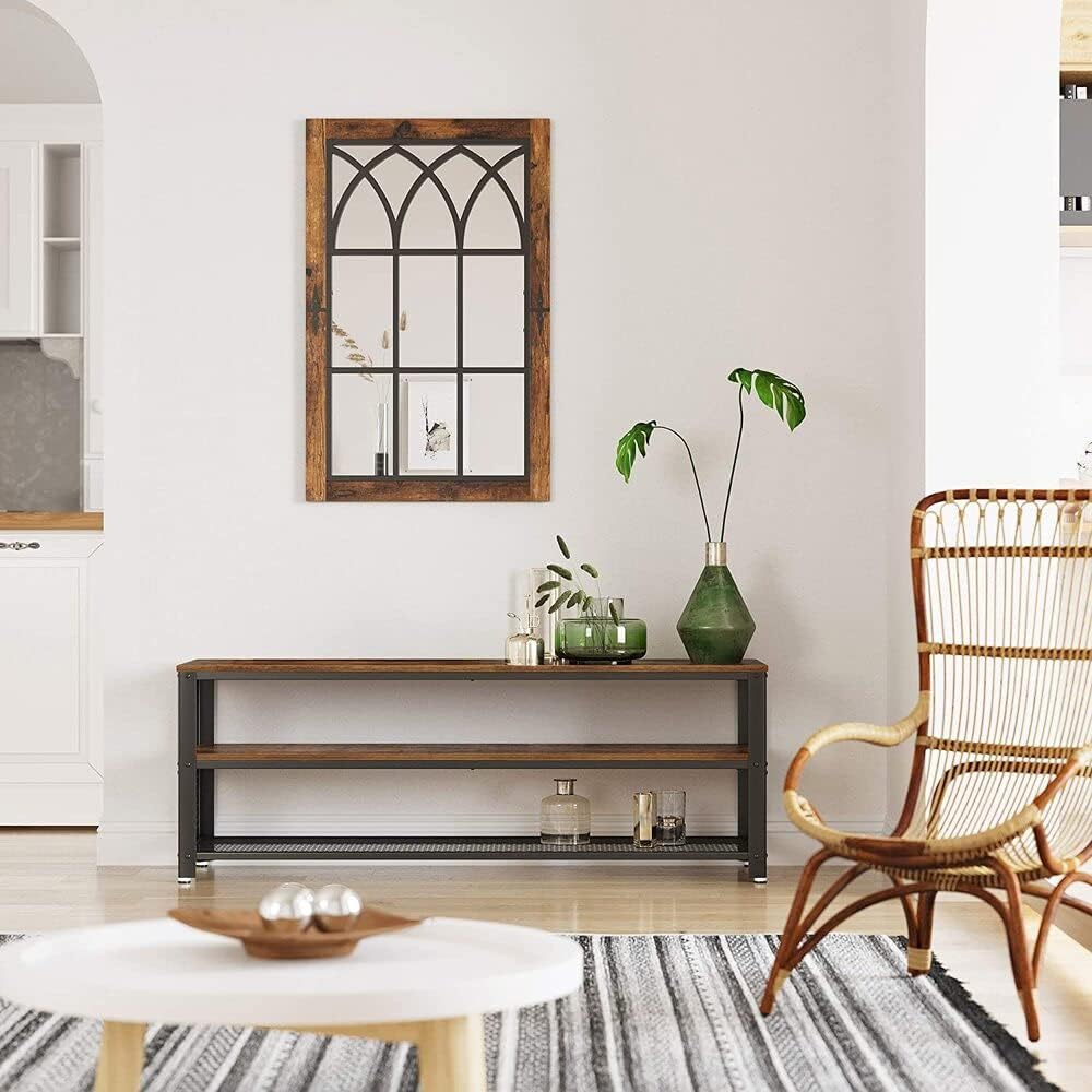 Industrial TV Stand for Screen Size up to 60 Inches - Rustic Brown