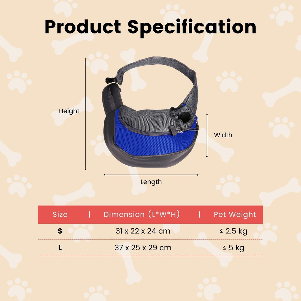 Breathable Sling Pouch (L Light Blue)