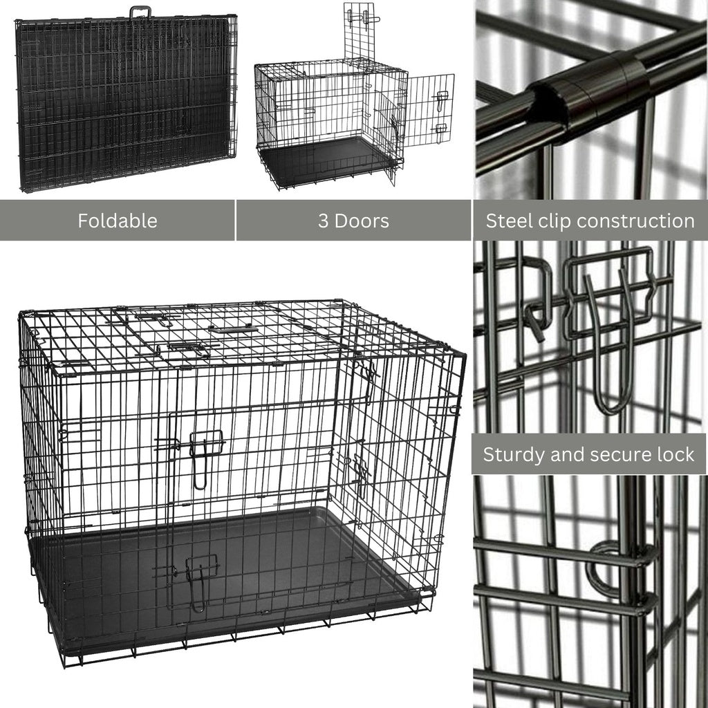 Convenient Foldable Dog Cage 30"