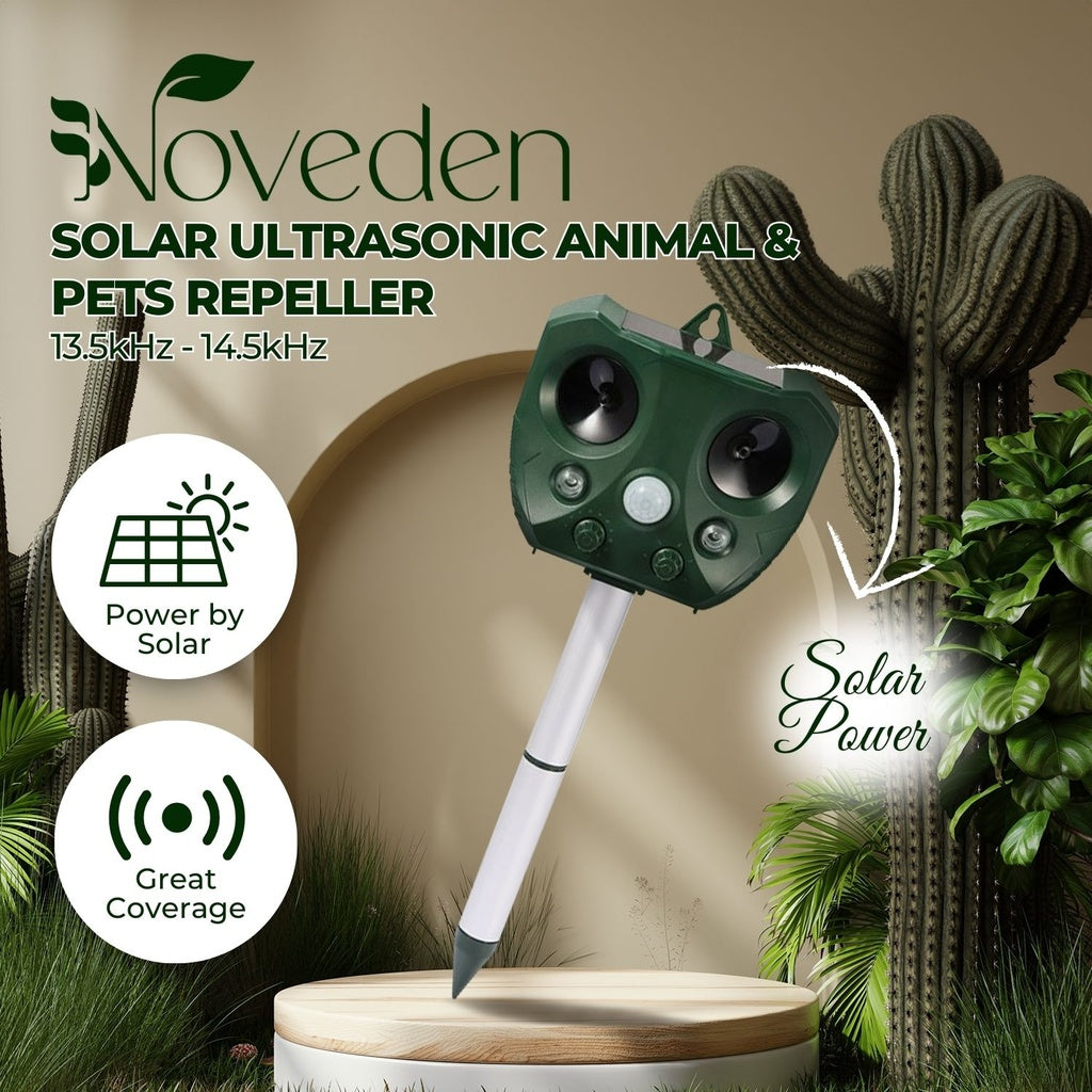 Solar Ultrasonic Animal and Pets Repeller (Green)