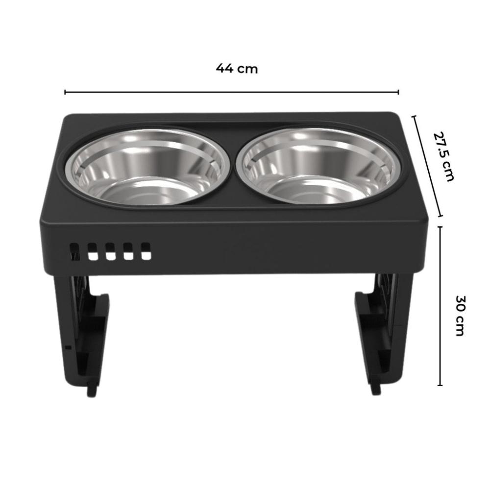 Elevated Pet Feeder Food Water Double Bowl