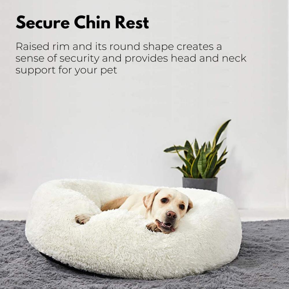 Soft Cozy Round Pet Bed XL 100cms (Light Grey)