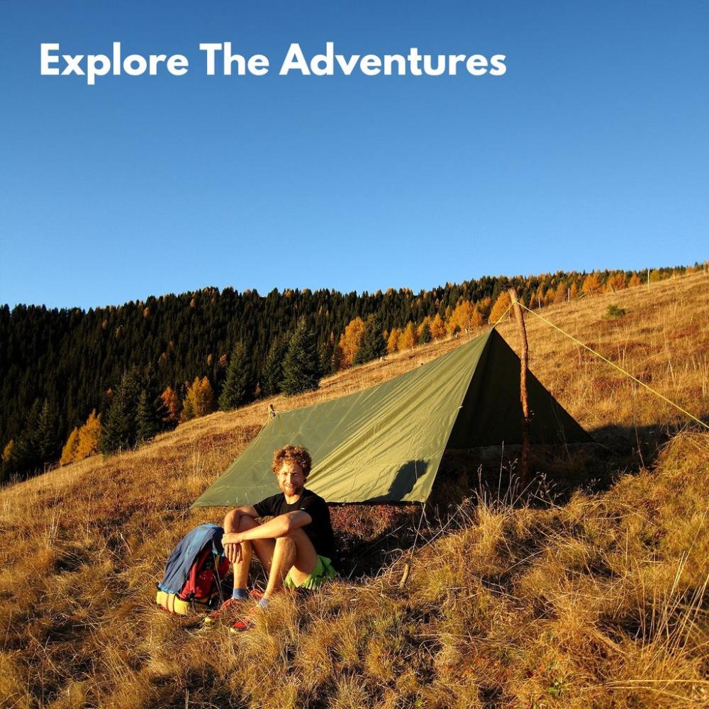 3X4m Large Waterproof Camping Tarp Tent (Forest Green)