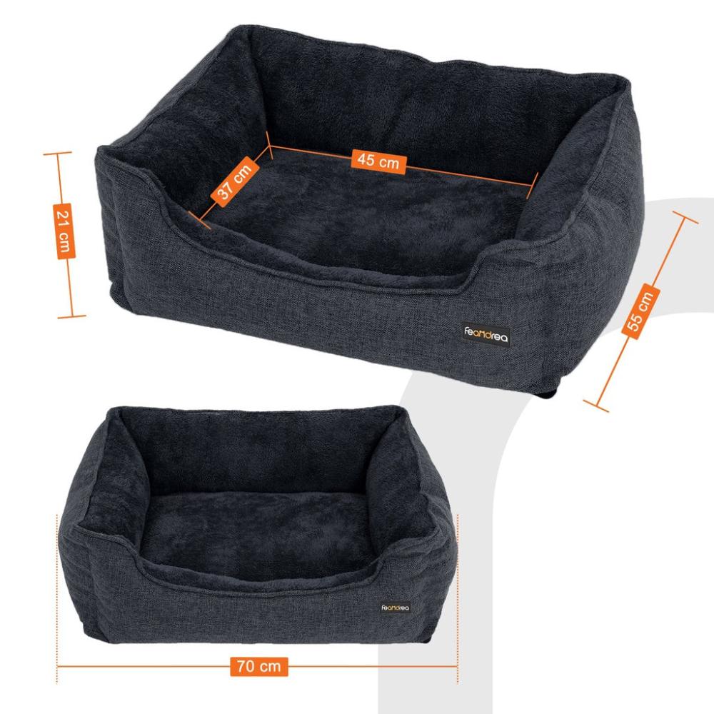 Dog Sofa Bed with Removable Washable Cover 70cms -Dark Grey