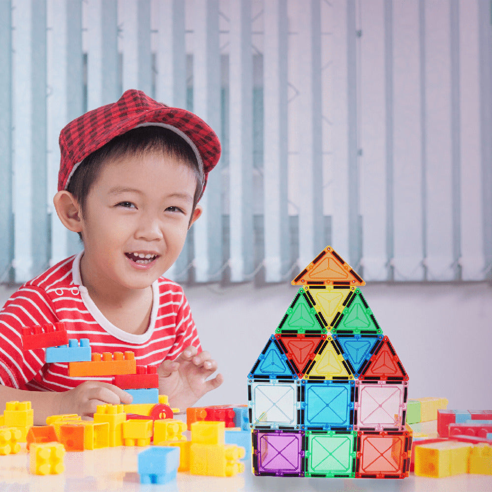 Creative Translucent Magnetic Tiles - 100pcs