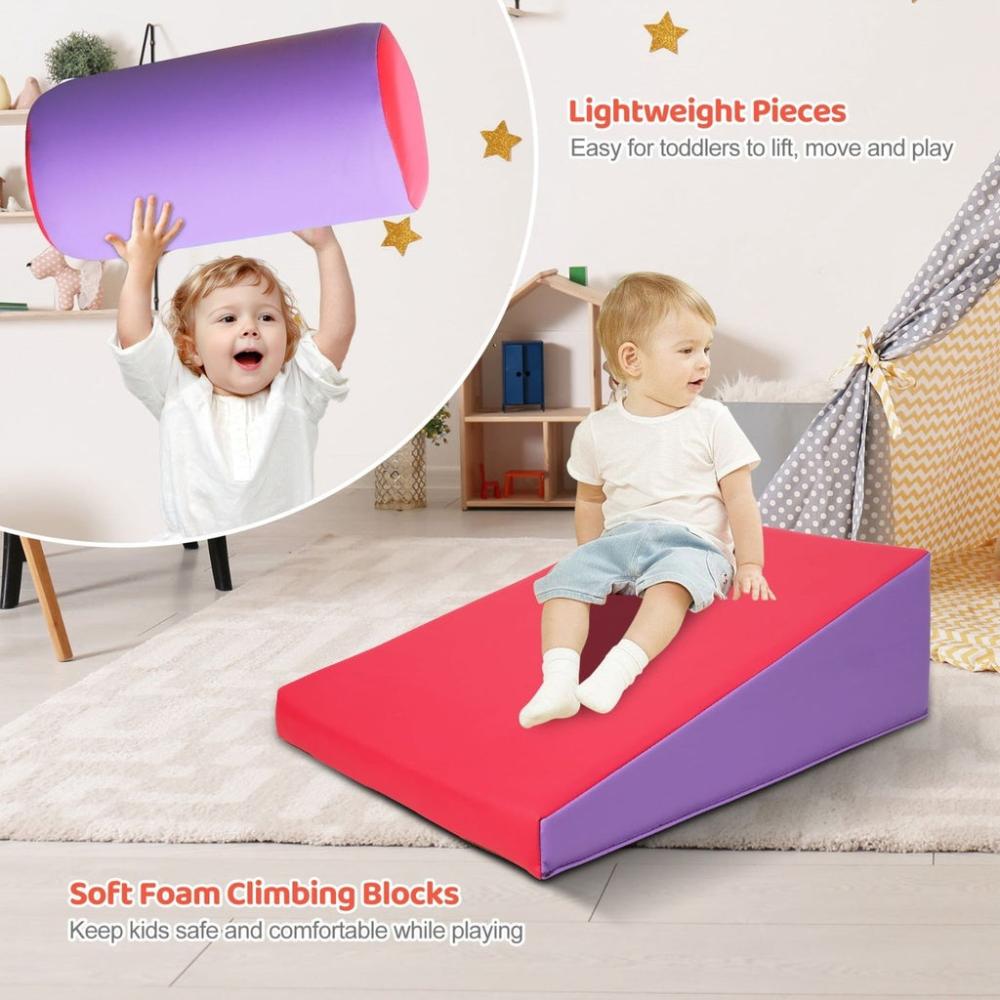 5 Piece Soft Foam Blocks Kids Climb Crawl Playset