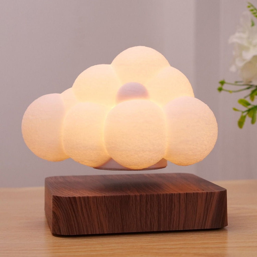 Lighting Magnetic Floating Lamp Levitation Cloud Dark Brown Base