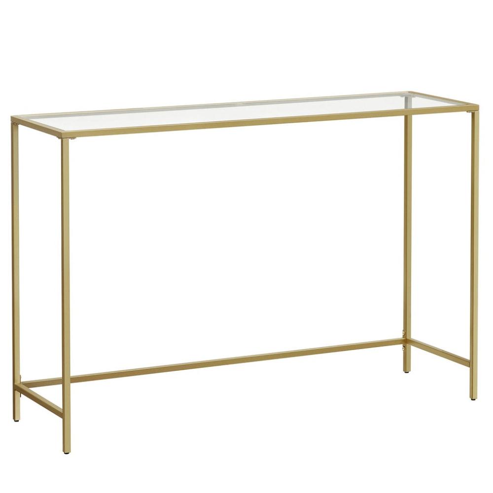 Tempered Glass Gold Console Table
