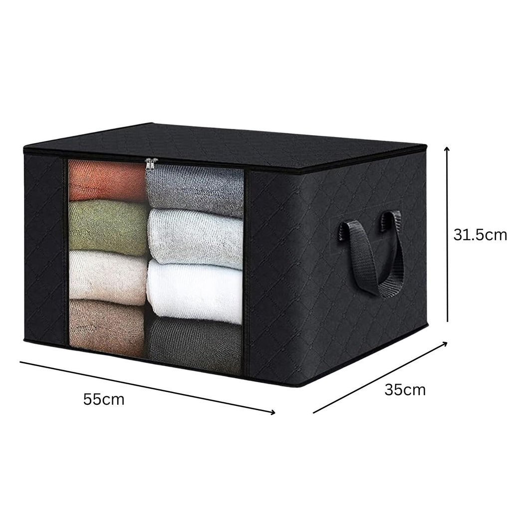 Clothes Storage Bag with Handles Pack of 6 - 90L