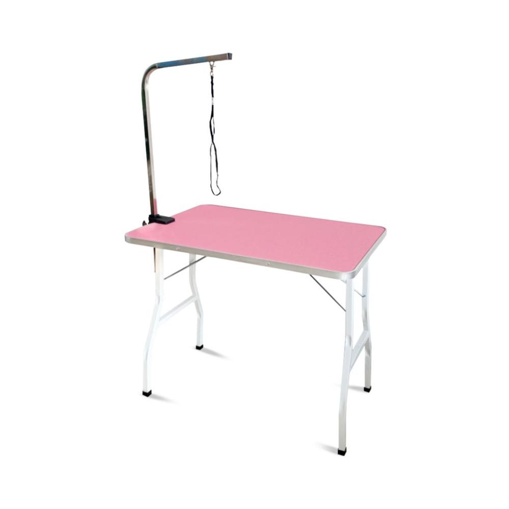 Pet Grooming Table 90cm Single Pole (Pink)